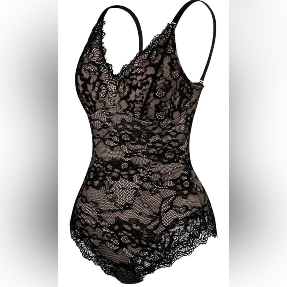 Black Lace Teddy Bodysuit - Women Intimates & Sleepwear ✨